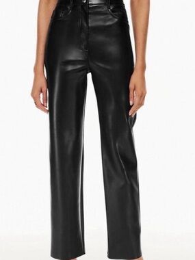 Artizia Wilfred Melina Black Faux Leather Pants